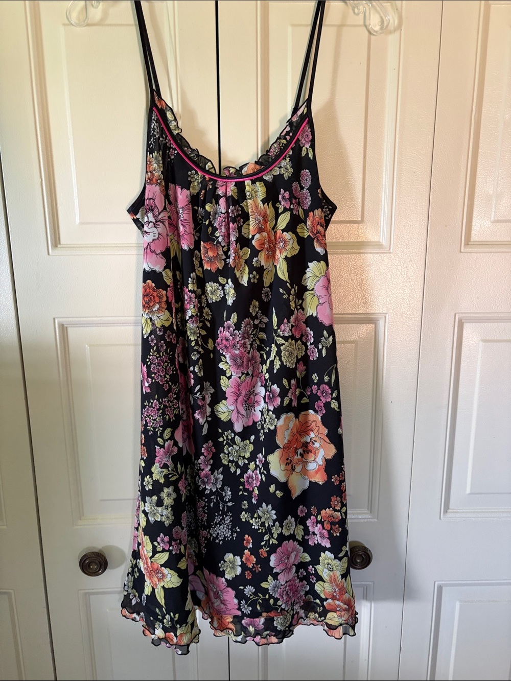 Vintage 90s Cottagecore Slip Dress Intimate Romantic Feminine Vibrant Sz M